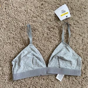 Calvin klein bralette gray NWT logo M